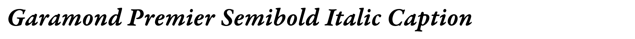Garamond Premier Semibold Italic Caption image